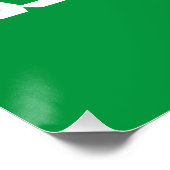 Beste wensen, goed, groen wit perfect poster (Hoek)