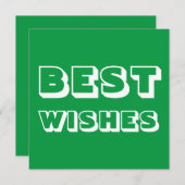 Beste wensen, goede lul, groene witte kaart (Voorkant / Achterkant)