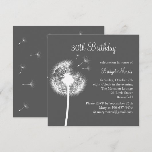 Beste wensen! (grijs) kaart (Voorkant / Achterkant)