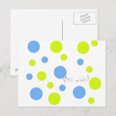 Beste wensen Happy Bubbles Ansichtkaart Briefkaart (Voorkant / Achterkant)