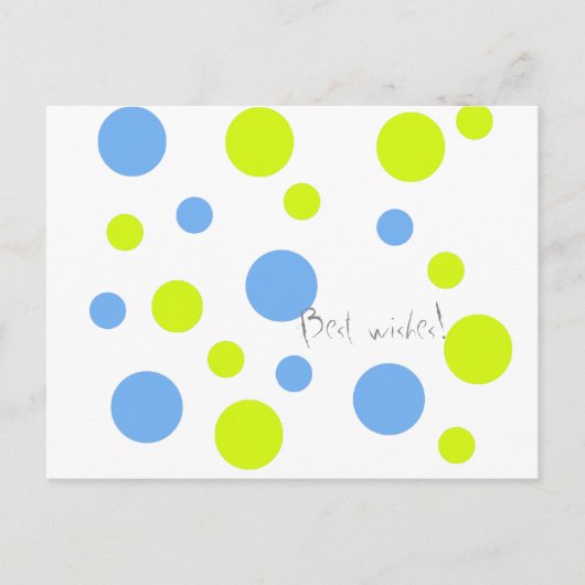 Beste wensen Happy Bubbles Ansichtkaart Briefkaart (Voorkant)
