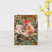 Beste wensen Honey Bee Pastel Art Wenskaart Kaart (Gele Bloem)