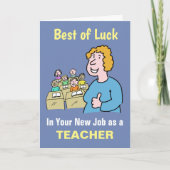 Beste wensen in uw nieuwe baan als leraar Kaart (Voorkant)