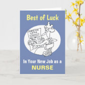 Beste wensen in uw nieuwe baan als verpleegster kaart (Gele Bloem)