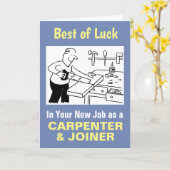 Beste wensen in uw nieuwe taak als timmerman en me kaart (Gele Bloem)