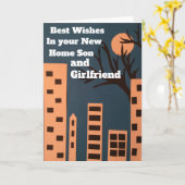 Beste wensen in uw nieuwe zoon en vriendin kaart (Gele Bloem)