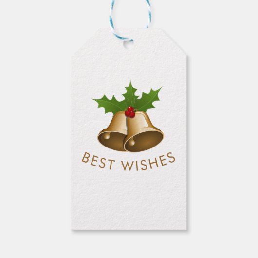 Beste wensen Jingle Bells Cadeaulabel (Achterkant)
