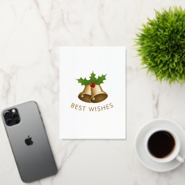 Beste wensen Jingle Bells Folie Wenskaart