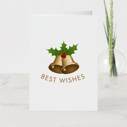 Beste wensen Jingle Bells Folie Wenskaart (Voorkant)