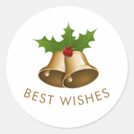 Beste wensen Jingle Bells Ronde Sticker