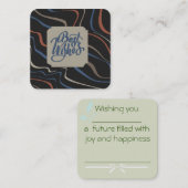 Beste wensen: Kaart Notitiekaartje (Voorkant / Achterkant)