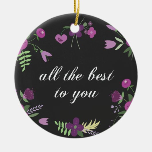 Beste wensen keramisch ornament (Voorkant)