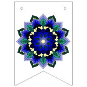 Beste wensen mandala in donkerblauw vlaggetjes (Eerste vlag)