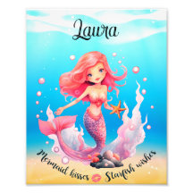 beste wensen Mermaid poster