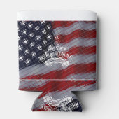 Beste wensen Merry Kerstmis Verenigde Staten Vlag  Blikjeskoeler (Achterkant)