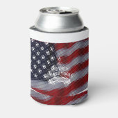 Beste wensen Merry Kerstmis Verenigde Staten Vlag  Blikjeskoeler (Blikje Achterkant)