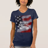 Beste wensen Merry Kerstmis Verenigde Staten Vlag  T-shirt (Voorkant)