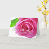 Beste wensen, naamdag, roos kaart (Gele Bloem)