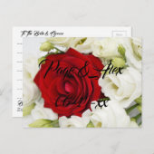 Beste wensen nieuw weddenschap over de bestemming briefkaart (Voorkant / Achterkant)