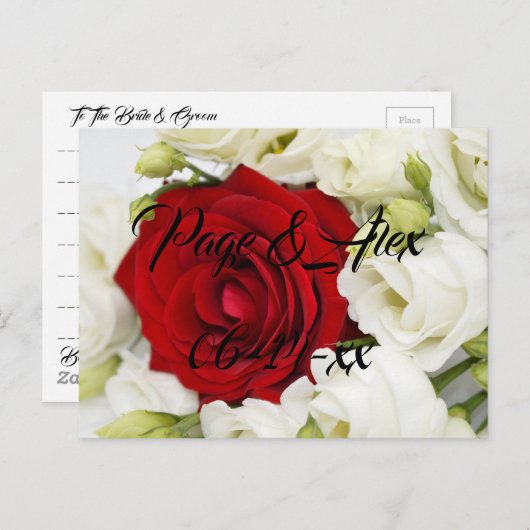 Beste wensen nieuw weddenschap over de bestemming  briefkaart (Voorkant / Achterkant)