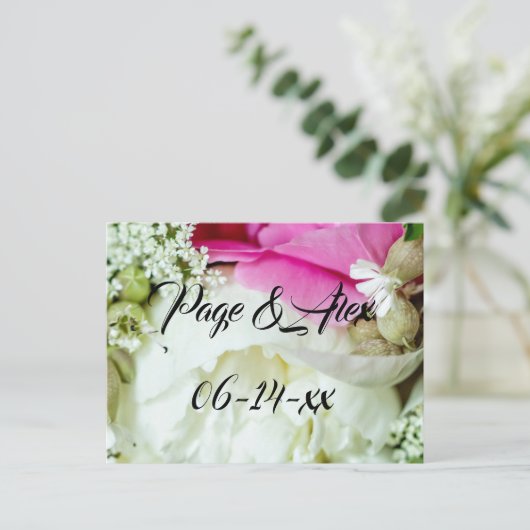 Beste wensen nieuw weddenschap over de bestemming  briefkaart (Staand voorkant)