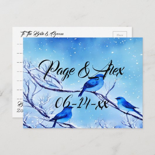 Beste wensen nieuw weddenschap over de bestemming  briefkaart (Voorkant / Achterkant)