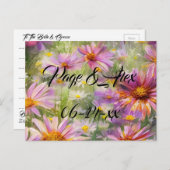 Beste wensen nieuw weddenschap over de bestemming  briefkaart (Voorkant / Achterkant)