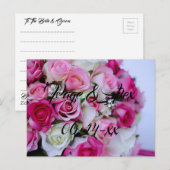 Beste wensen nieuw weddenschap over de bestemming  briefkaart (Voorkant / Achterkant)