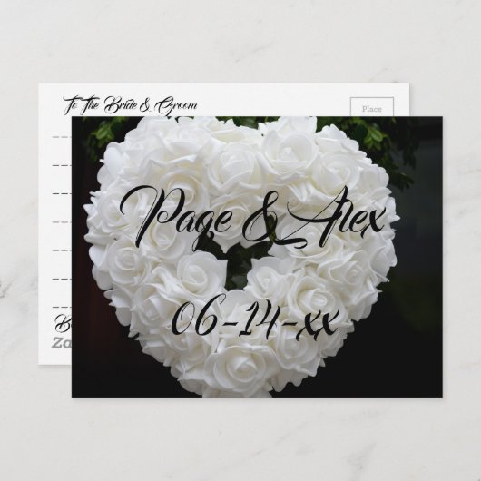 Beste wensen nieuw weddenschap over de bestemming  briefkaart (Voorkant / Achterkant)