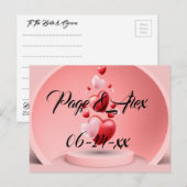 Beste wensen nieuw weddenschap over de bestemming  briefkaart (Voorkant / Achterkant)