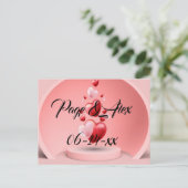 Beste wensen nieuw weddenschap over de bestemming  briefkaart (Staand voorkant)