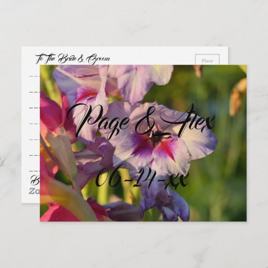 Beste wensen nieuw weddenschap over de bestemming  briefkaart (Voorkant / Achterkant)