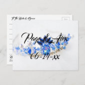 Beste wensen nieuw weddenschap over de bestemming  briefkaart (Voorkant / Achterkant)