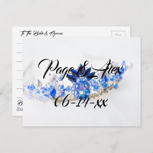 Beste wensen nieuw weddenschap over de bestemming  briefkaart (Voorkant / Achterkant)