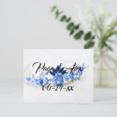 Beste wensen nieuw weddenschap over de bestemming  briefkaart (Staand voorkant)