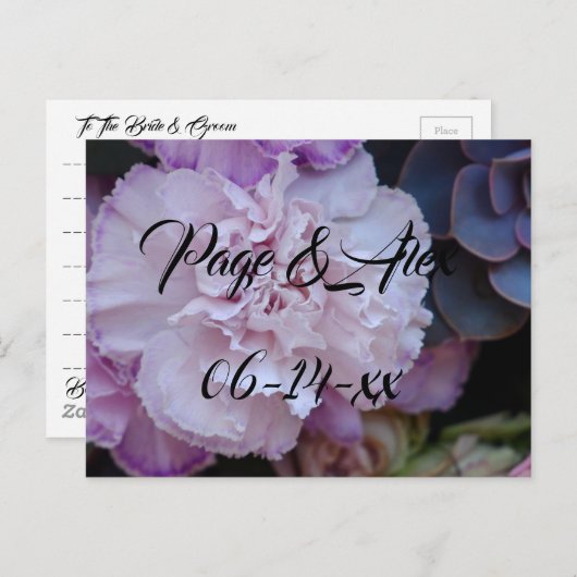 Beste wensen nieuw weddenschap over de bestemming  briefkaart (Voorkant / Achterkant)