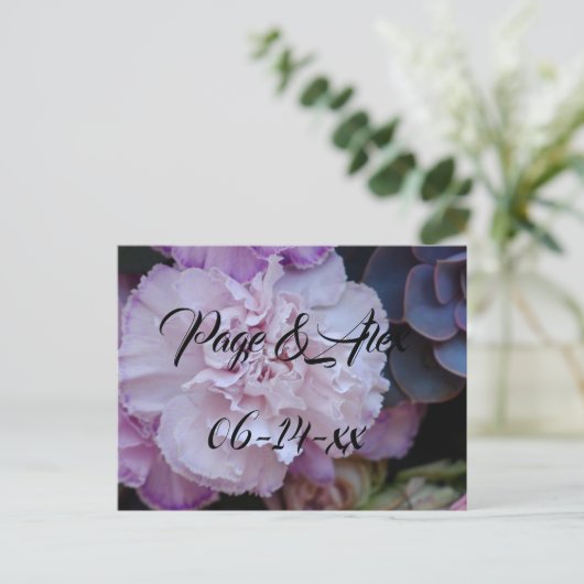 Beste wensen nieuw weddenschap over de bestemming  briefkaart (Staand voorkant)