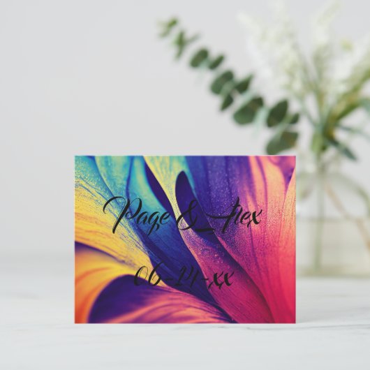 Beste wensen nieuw weddenschap over de bestemming  briefkaart (Staand voorkant)