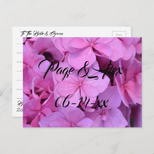 Beste wensen nieuw weddenschap over de bestemming  briefkaart (Voorkant / Achterkant)