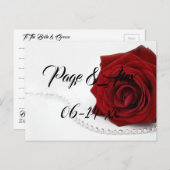 Beste wensen nieuw weddenschap over de bestemming briefkaart (Voorkant / Achterkant)