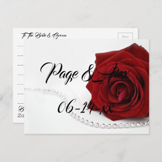 Beste wensen nieuw weddenschap over de bestemming  briefkaart (Voorkant / Achterkant)