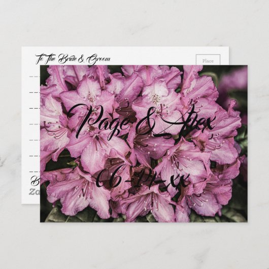 Beste wensen nieuw weddenschap over de bestemming  briefkaart (Voorkant / Achterkant)