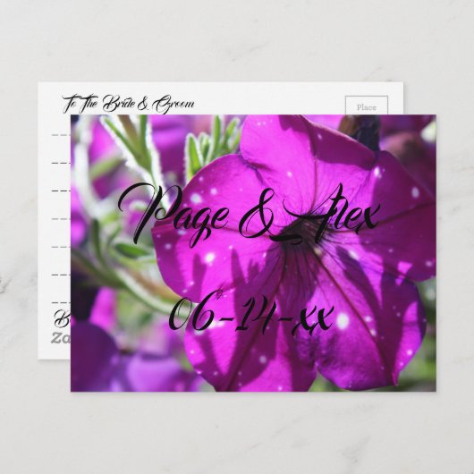 Beste wensen nieuw weddenschap over de bestemming  briefkaart (Voorkant / Achterkant)