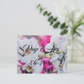 Beste wensen nieuw weddenschap over de bestemming  briefkaart (Staand voorkant)