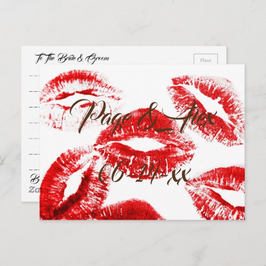 Beste wensen nieuw weddenschap over de bestemming  briefkaart (Voorkant / Achterkant)