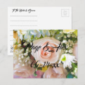 Beste wensen nieuw weddenschap over de bestemming  briefkaart (Voorkant / Achterkant)