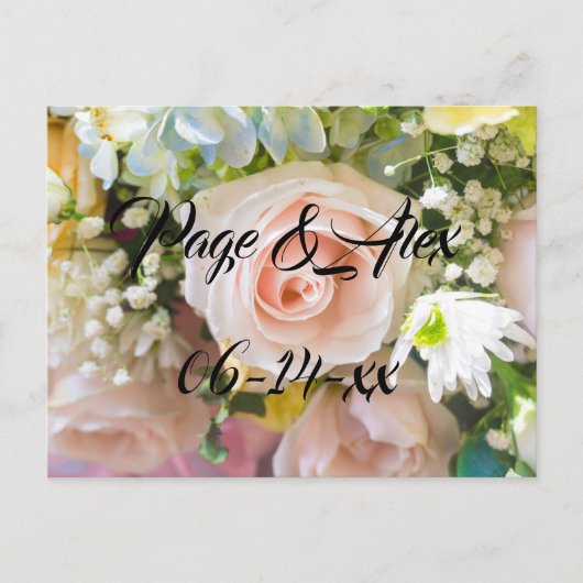 Beste wensen nieuw weddenschap over de bestemming  briefkaart (Voorkant)