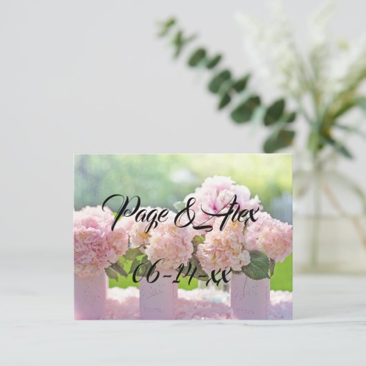 Beste wensen nieuw weddenschap over de bestemming  briefkaart (Staand voorkant)