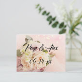 Beste wensen nieuw weddenschap over de bestemming  briefkaart (Staand voorkant)