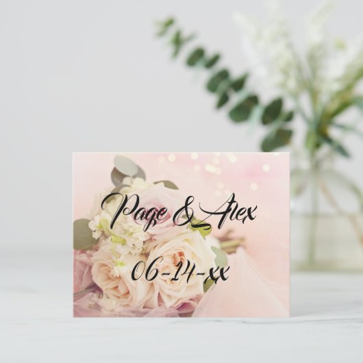 Beste wensen nieuw weddenschap over de bestemming  briefkaart (Staand voorkant)